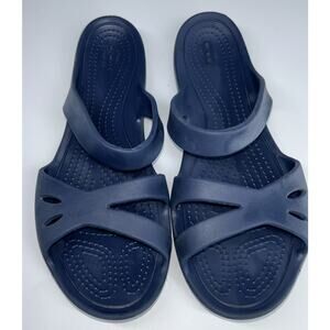 CROCS Women’s Size 7 Blue Strap Slide Sandals Slip One